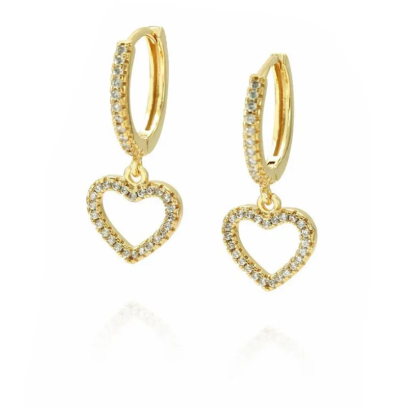 925 hõbedane südamekõrvarõngas