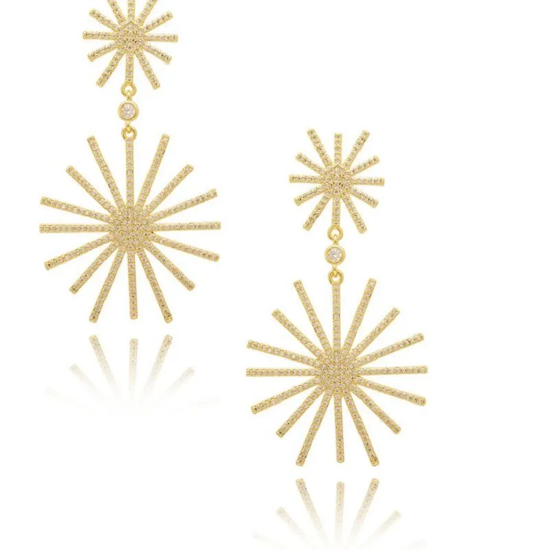 Suur Micro Pave rippuv kõrvarõngas