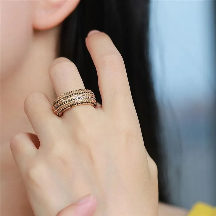 Klassikaline Cz Micro Pave Ring