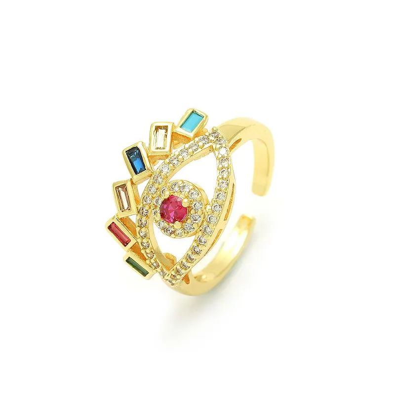 Kullatud kurja silma rõngas reguleeritav