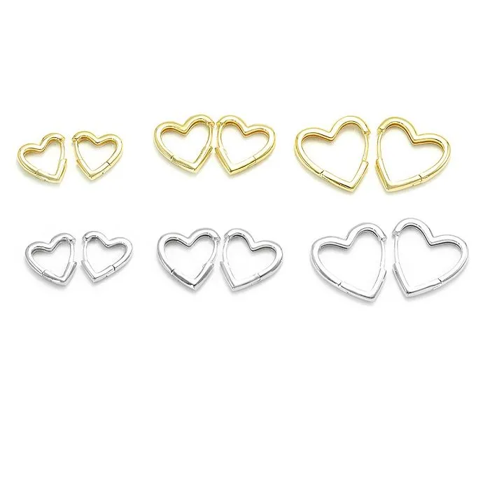 Kõrge poleeritud südamega kõrvarõngas