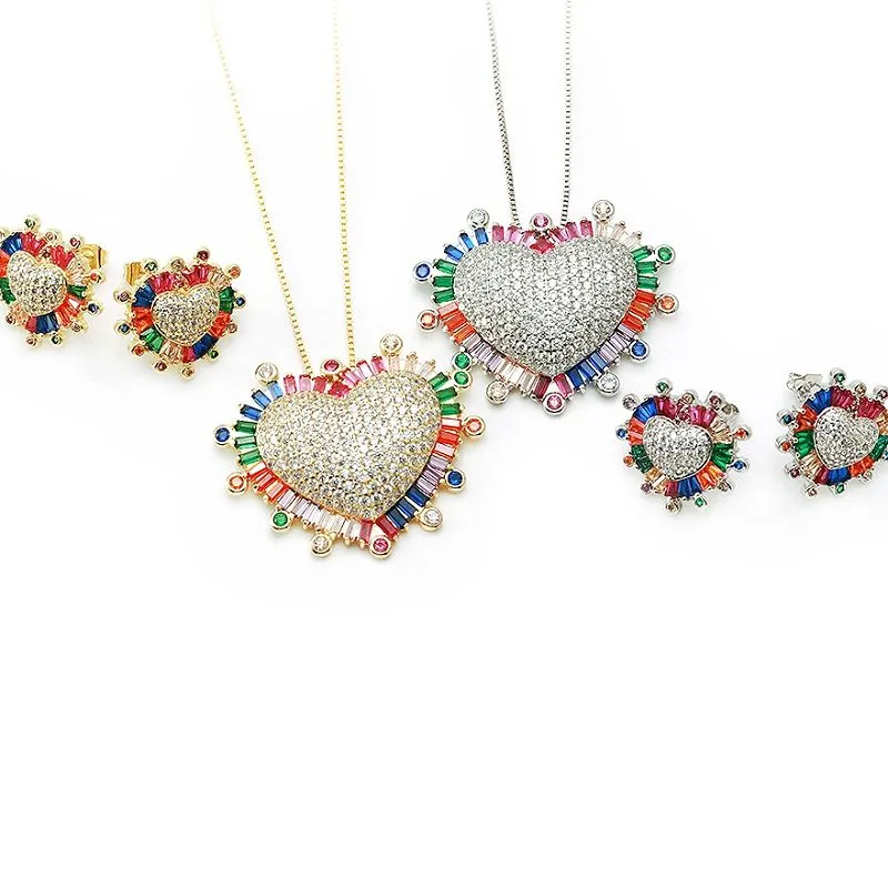 Multi Cz Heart ehete komplekt