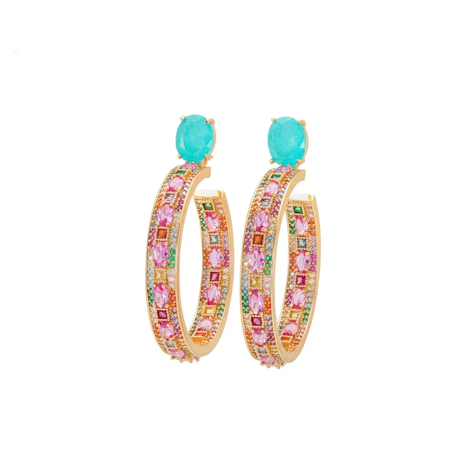 Kullatud tsirkoonfusiooniga naiste kõrvarõngad